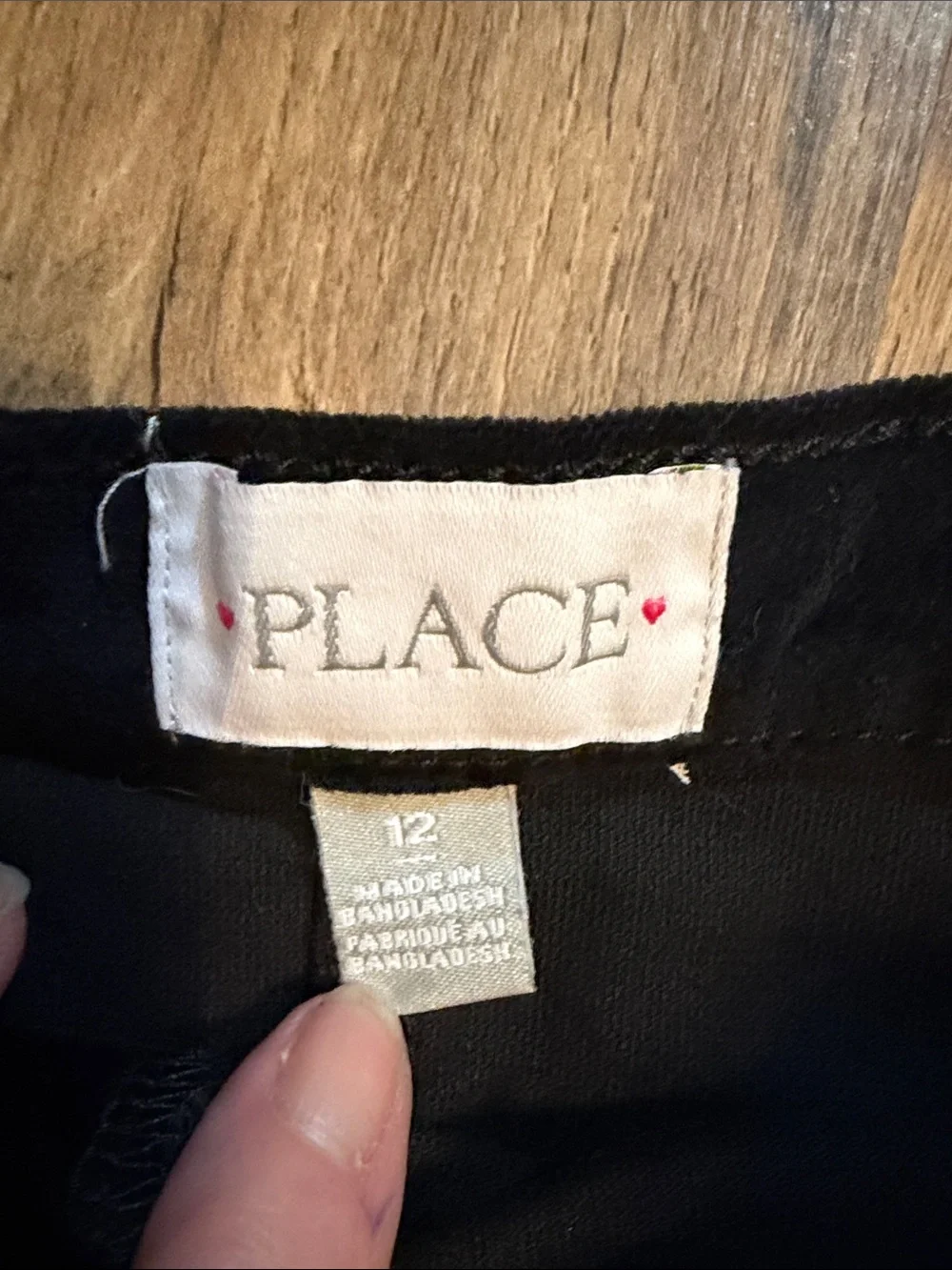 The Children's Place Black Velvety Button Skirt